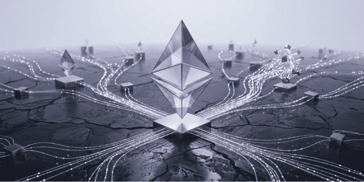 Illustration of Ethereum as a decentralized network