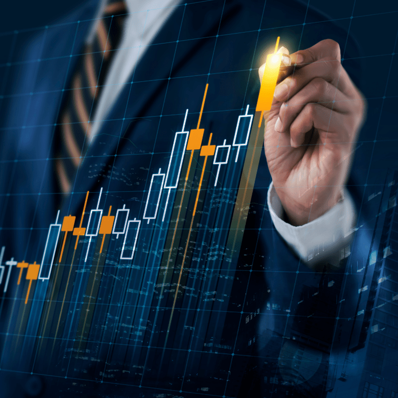 Financial chart and market analysis